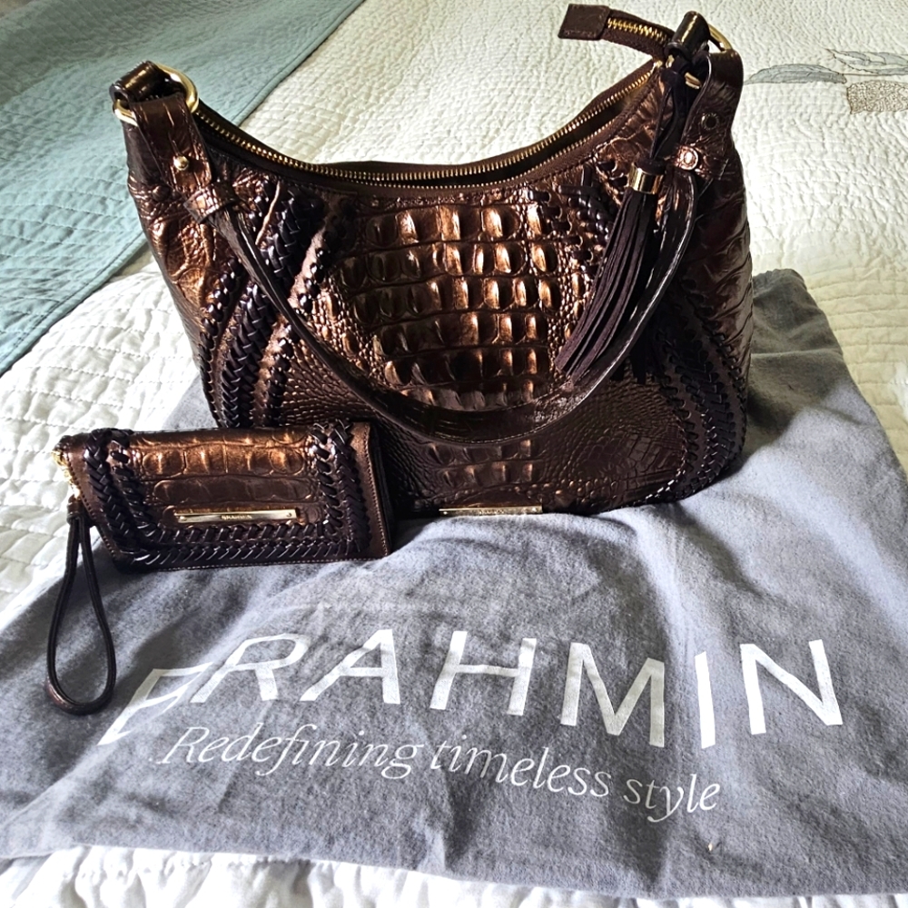 BRAHMIN Wristlet wallet and Bag